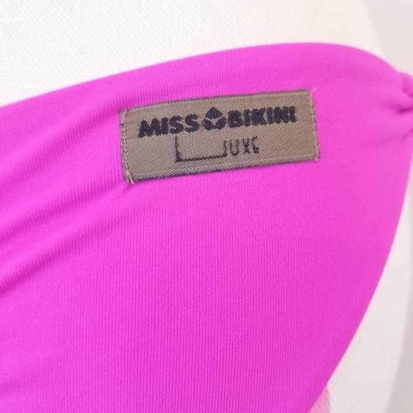 Victoria's Secret Luxe Multi ring Strappy Brazilian Bikini Bottom Hot Pink NWT - Picture 5 of 15